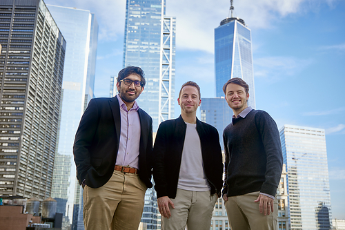 Hadrius founders Som Mohapatra, Thomas Stewart and Allen Calderwood